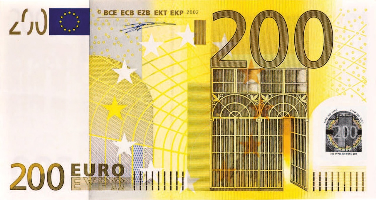 Banconota da 20 euro con evidenza del valore eccezionale in relazione al Superenalotto.
