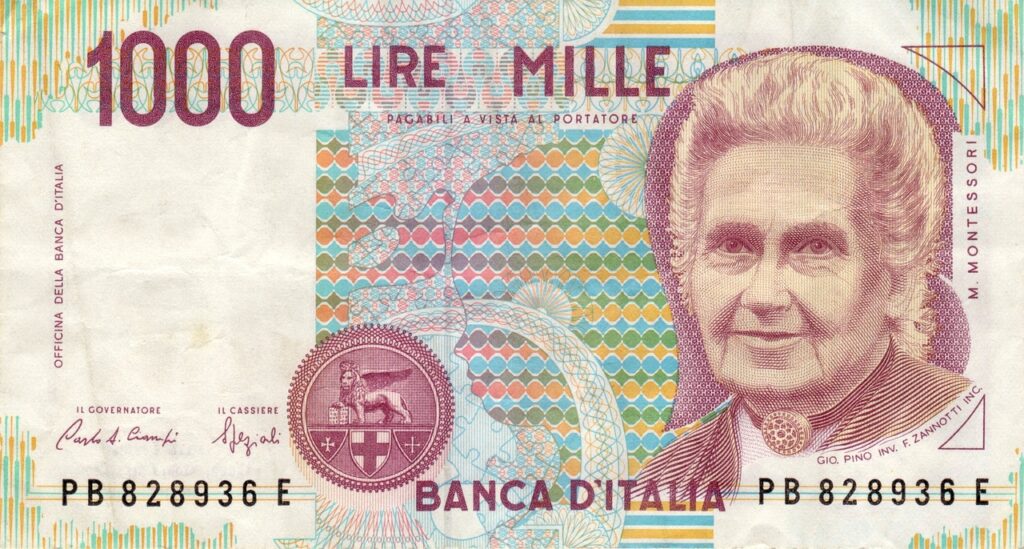 Hai le 1000 lire con Maria Montessori? Ecco il valore ufficiale odierno