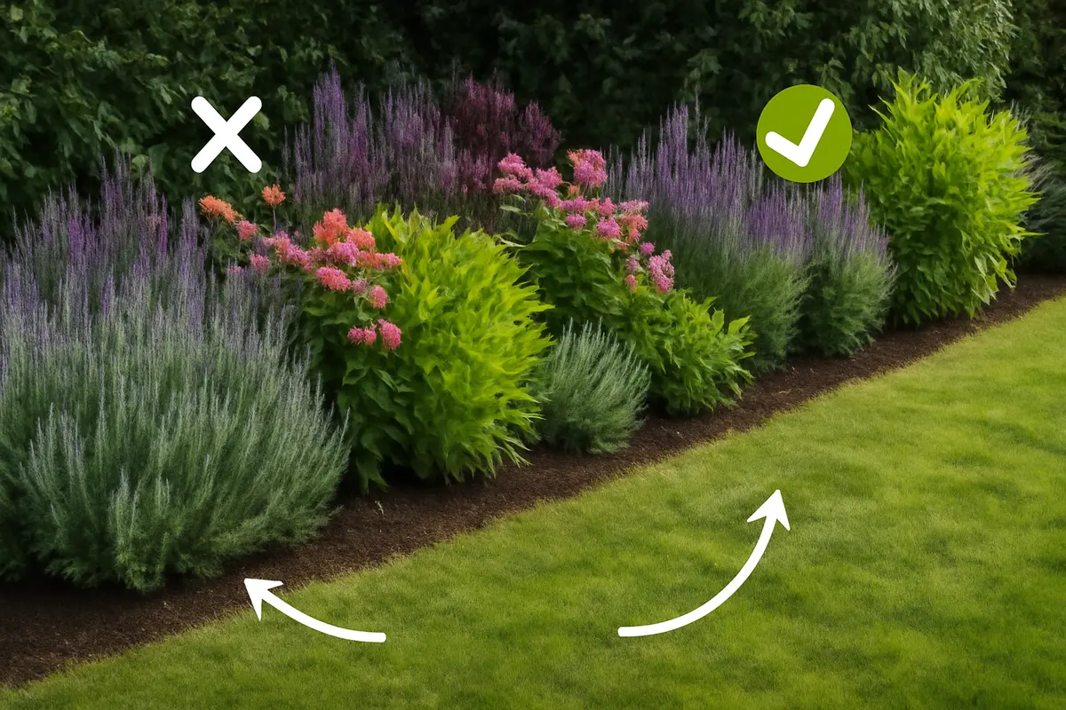 Qual è lo schema ideale di impianto per le bordure? evita queste disposizioni che soffocano le piante