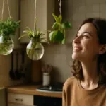 Piccoli vasi sospesi per la cucina: perché possono purificare l’aria migliorando anche l’umore