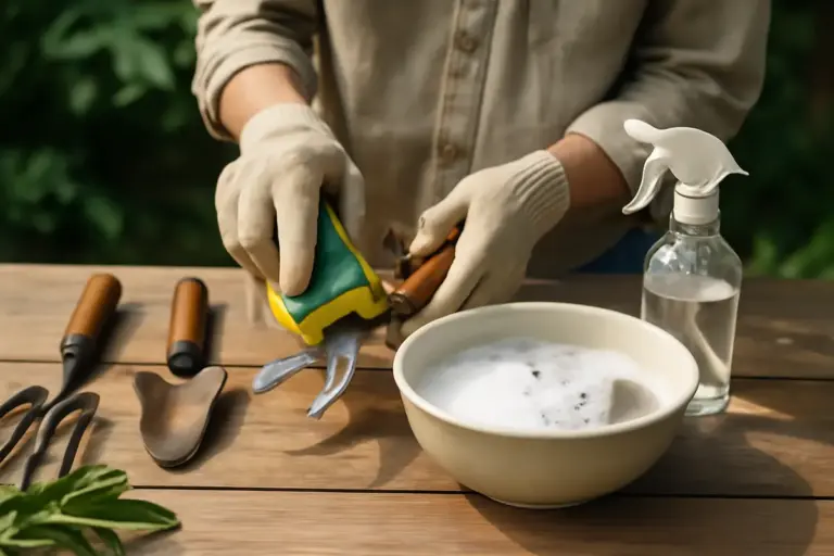 Come si puliscono correttamente gli attrezzi da giardinaggio? la routine che previene malattie fungine