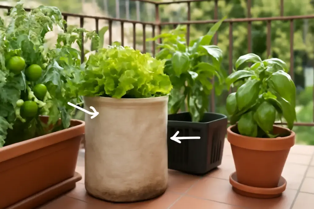 Orto sul balcone: la scelta dei vasi e il consiglio per radici sane anche in posizioni sfavorevoli