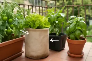 Orto sul balcone: la scelta dei vasi e il consiglio per radici sane anche in posizioni sfavorevoli