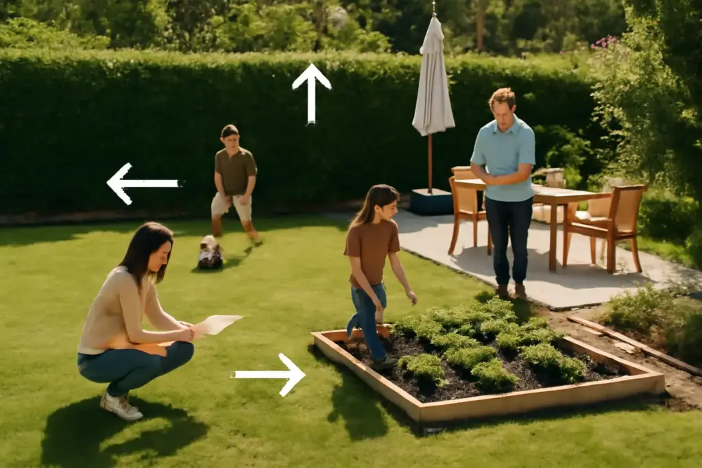 Quante zone funzionali prevedere in un giardino famigliare? la ripartizione che non ti aspetti