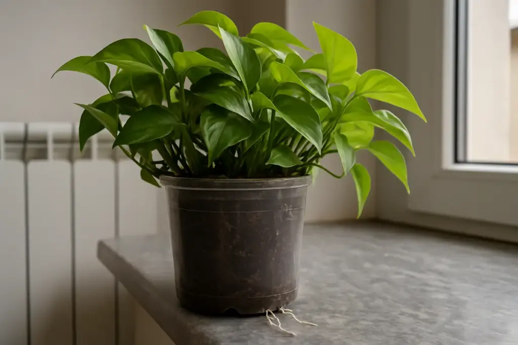 Pothos affollato nel vaso: quando i rami si soffocano tra loro