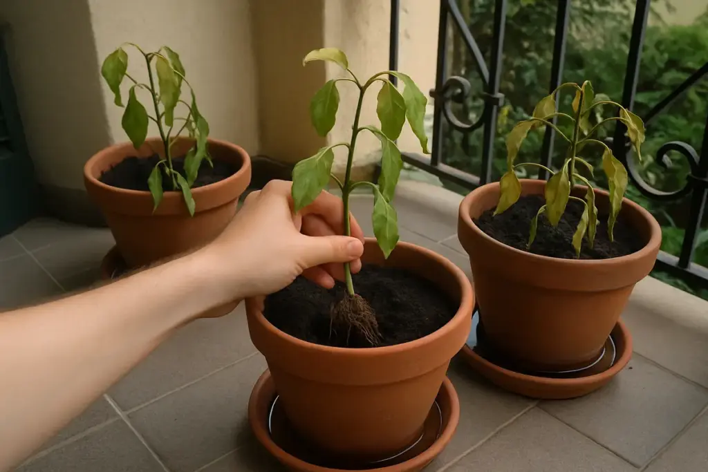 Dito nel terriccio e sembra umido: perché la pianta muore lo stesso
