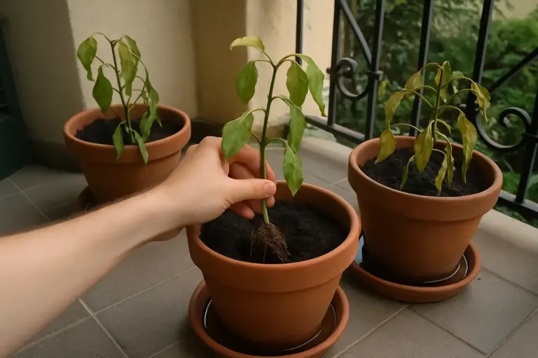 Dito nel terriccio e sembra umido: perché la pianta muore lo stesso