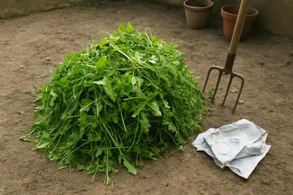 Troppo verde nel compost: quante foglie bastano prima che il cumulo marcisca