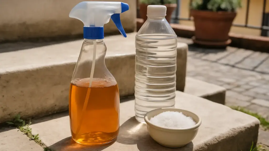 Aceto, sale e sapone: la formula fatta in casa che brucia le erbacce in 24 ore