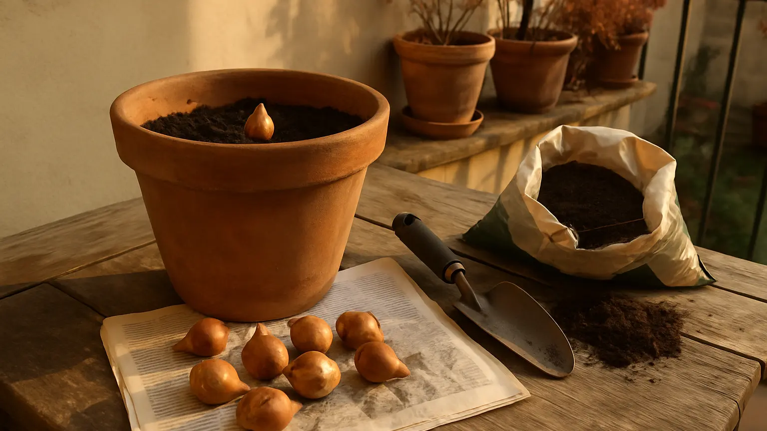 Bulbi di tulipano in vaso: la profondità giusta fa tutta la differenza