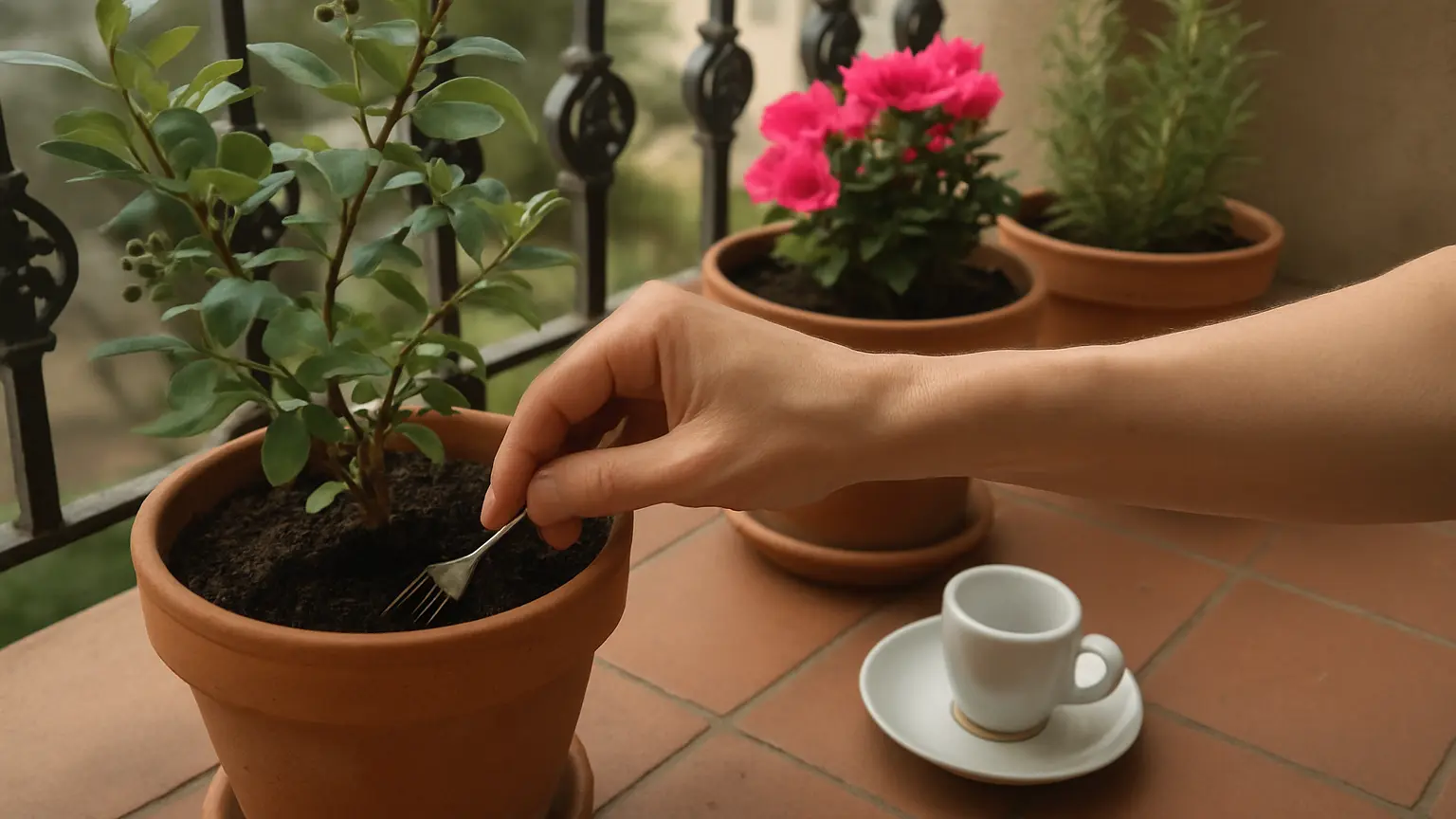 Fondi di caffè in vaso: quante piante ci guadagnano (e quali no)