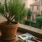 Rosmarino in vaso che si lignifica: tagliare qui salva la pianta