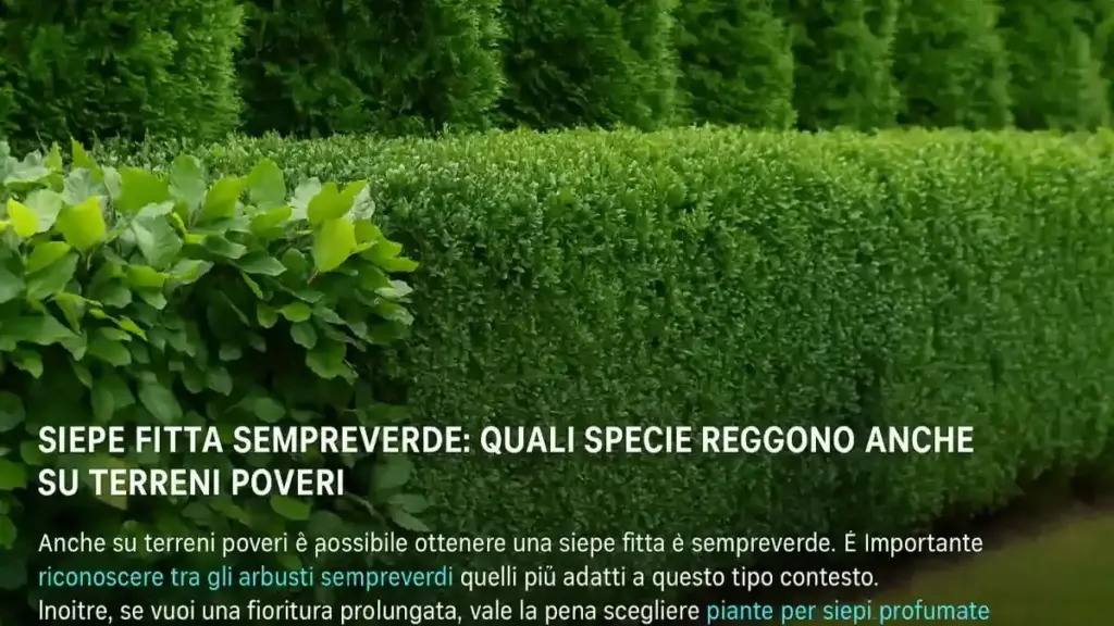 Siepe sempreverde in ottobre: perché una potatura forte può essere peggiore di una correzione rinviata